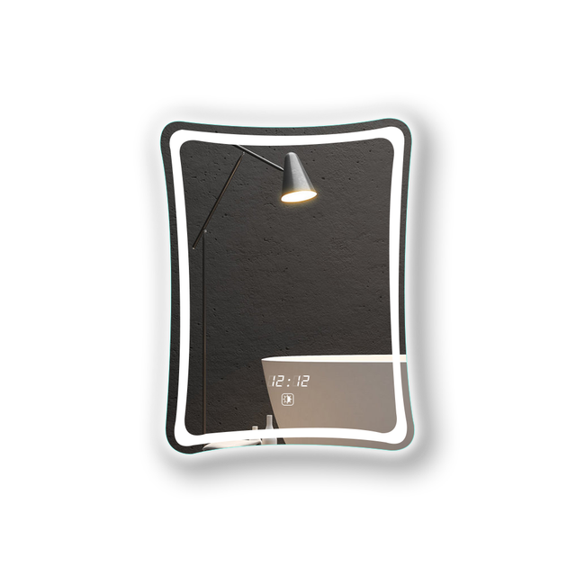 Waterproof Defogger Touch Switch Rectangle Smart Led Bathroom Mirror with Speaker