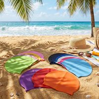 Bonnet de bain en silicone avec logo personnalisé, écologique, antidérapant, imperméable, élastique et durable pour adultes