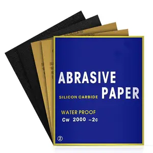 Carta abrasiva abrasiva impermeabile della sabbia della carta vetrata dello strato di levigatura del carburo di silicio di alta qualità 230*280mm 60-10000 per falegnameria