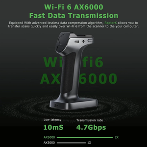 Premier scanner 3D sans fil au monde à laser bleu et NIR, original <span class=keywords><strong>CR</strong></span>, RaptorX, précision de 0,02 mm, qualité métrologique, 34+7 lignes, industriel/impression 3D, USB - Product Image 4