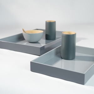 Bandeja de Servicio de Laca Artesanal Tradicional, Plato de Madera Decorativo Pintado a Mano, Decoración Sofisticada para el Hogar y el Comedor - Product Image 2