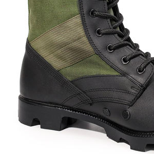 Bottes tactiques en toile Oxford 900D + cuir véritable, bottes de <span class=keywords><strong>jungle</strong></span>, chaussures en caoutchouc moulé Panama, fabrication personnalisée en usine - Product Image 5