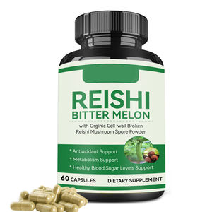 Estratto di Fungo Reishi e Capsule di Melone Amaro, Integratore Alimentare a Base di Erbe per il Supporto Immunitario e il Benessere, Formula a Doppia Azione - Product Image 1