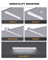 Luminaires linéaires suspendus LED rectangulaires en aluminium Brandon Commercial 20W 40W 3CCT pour table de billard, vente en gros pour bureau, hôtel, magasin