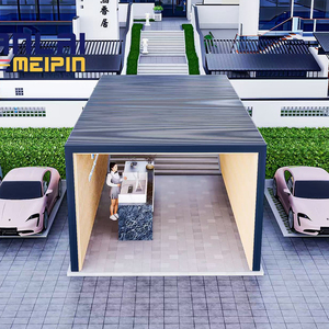 Aluminum Alloy Hotel <strong>Porch</strong> Pavilion, Plate Long Corridor, Simple <strong>Wood</strong> Grain Landscape, <strong>Canopy</strong>, Sunshade,customization - Product Image 5