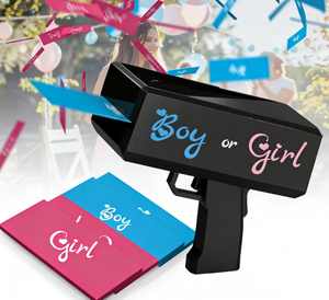 Espray <span class=keywords><strong>de</strong></span> pistola dorado para niños y niñas, papel <span class=keywords><strong>de</strong></span> color, género, fiesta esencial, venta directa <span class=keywords><strong>de</strong></span> fábrica, regalos novedosos - Product Image 1