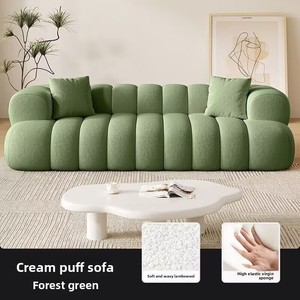 Sofá Minimalista Francés Más Vendido, Sofá de Tres Plazas de Línea Recta <span class=keywords><strong>con</strong></span> Tapicería de <span class=keywords><strong>Tela</strong></span> Tipo Piano <span class=keywords><strong>para</strong></span> Sala de Estar - Product Image 5