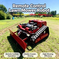 Robot de tonte tout-terrain télécommandé avec chenilles en caoutchouc, homologué EPA, pour l'ingénierie agricole et la construction