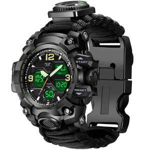 Orologio di Sopravvivenza Tattico Multifunzionale con Bussola Digitale Intrecciata a Mano in Paracord per Arrampicata e Uso Portatile - Product Image 4