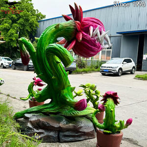 Manège de parc d'attractions et aire de jeux intérieure de zoo, équipement de jeu souple, Fleur mangeuse d'hommes grandeur nature et réaliste - Product Image 2