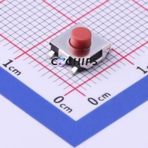 TS-1080W-A5B3-D1 Tactile Switch SMD,6.2x6.2mm Switch Single Pole Single Throw Round Button Vertical Mount 6.4mm - Product Image 1