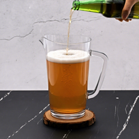 Carafe à eau froide et pichet à bière en plastique PC, compatible réfrigérateur, qualité alimentaire, capacité 1,7 L, design moderne, récipient à boissons