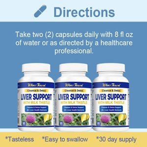 Cápsulas de Apoyo Hepático Winstown, Fáciles de Tragar, Suministro para 30 Días, Cápsulas de Limpieza Hepática, Cápsulas de Cardo Mariano para el Hígado - Product Image 5