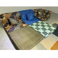 Canapé d'angle en tissu et velours coloré, salon, meubles personnalisés de grande taille en U/L, bon marché, vente en gros