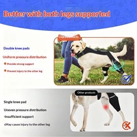 Attelle pour genou de chien - Nouvelle arrivée - Récupération post-chirurgicale - Utilisation intérieure/extérieure - Modèle CS18 - Bande de soutien pour pattes arrière