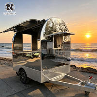 Remorque de restauration mobile robuste pour Poke Bowl, jus et aliments, certifiée DOT