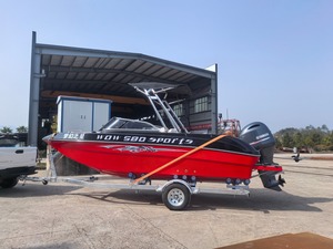 FLIT Bote Deportivo de Esquí Acuático de 19 pies (5.8m), Multifuncional, Casco de Fibra de Vidrio, Bote de Pesca Recreativa con Motor - Product Image 3