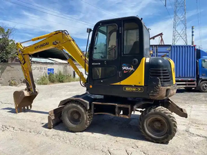 High Quality Hyundai Brand New Excavator Construction 60W-7 Original 6 Ton Hydraulic Excavator Mini <b>Small</b> <b>Wheel</b> Excavator - Product Image 4