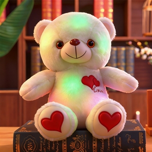 Osito Luminoso de San Valentín, Juguetes para Bebés, Regalos Personalizados, Almohadas Luminosas Creativas, Animales de Peluche Súper Suaves, Alivio del Estrés - Product Image 1