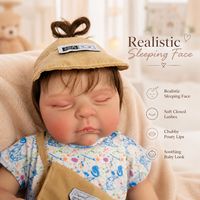 Muñeca Bebé Reborn de 18 Pulgadas, Simulación Realista de Recién Nacido, Juguete Infantil Pintado a Mano, Regalo Coleccionable para Niños
