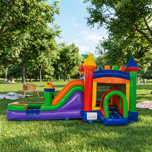 Château <span class=keywords><strong>gonflable</strong></span> pour enfants le plus drôle avec toboggan Activité de plein air la plus amusante - Product Image 2