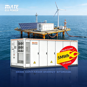 Système de stockage d'énergie par batterie lithium BESS refroidie par liquide MATE 5MWh 20FT 314Ah LFP pour l'alimentation électrique dans les exploitations pétrolières offshore - Product Image 1