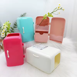 <strong>New</strong> Style Refrigerator Shape Storage Box Plastic <strong>Pen</strong> <strong>Container</strong> Jewelry Cosmetic Storage <strong>Containers</strong> Desktop Organizer for Rings - Product Image 2