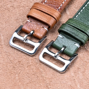 Cinturino per Orologio Vintage in Vera Pelle Cerata a Sgancio Rapido 18mm 20mm 22mm Cinturini in Pelle Bovina a Grana Piena 17mm 19mm 21mm - Product Image 6