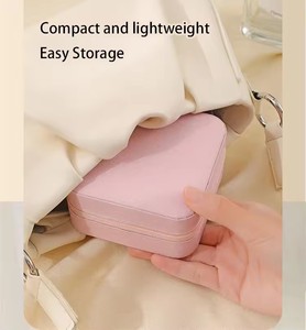 Personalizado Mini Colar Organizador Caixa De Jóias De Couro Pu Caixa De Embalagem Caso Brinco De Armazenamento De Luxo Pequeno Caso De Jóias De Viagem - Product Image 3
