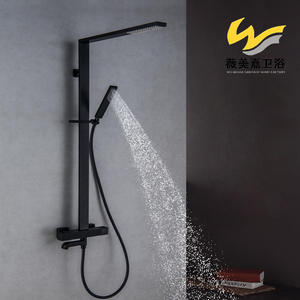 Ensemble de douche thermostatique de luxe exclusif transfrontalier Vimijia avec douchette de plafond carrée et robinet relevable pour salle de bain d'hôtel - Product Image 3