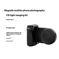 Poignée d'agrandissement d'objectif pour smartphone 2025 avec stabilisateur photo magnétique et lumière d'appoint pour iPhone et Android