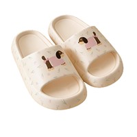 Mules d'été minimalistes EVAins avec imprimé Teckel, semelle épaisse absorbante, bout ouvert, pour adultes, usage domestique