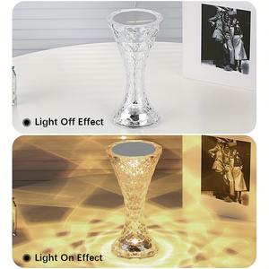 Lámpara de Mesa de Cristal con Puerto USB, Luces Táctiles, 3 Colores Cambiantes, Lámpara Nocturna LED para Dormitorio, Sala de Estar, Habitación Infantil - Product Image 4