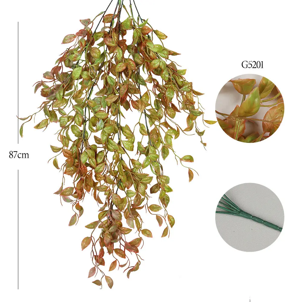 G5201 pianta artificiale della vite dolce appesa alla parete combinazione floreale morbida decorazione della vite verde parete di simulazione del fiore