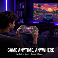 Console de jeu portable Android rétro classique, écran HD de 4,5 pouces, double joystick, lecteur de jeux d'arcade, jeu portable