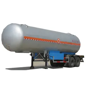 Hot sale 3 axles semi trailer tank lpg storage tanker truck semitrailer with tractor