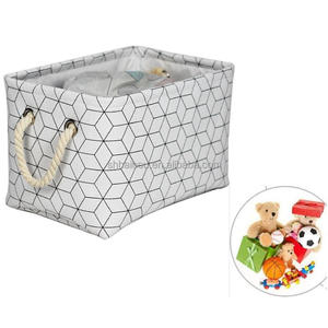 Panier de rangement en tissu moderne pliable personnalisé, organisateur en <span class=keywords><strong>toile</strong></span> pliable pour la lessive, solution d'organisation - Product Image 3