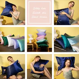 Wholesale Professional Luxury Super Soft Silky Pillow Case Silk Satin With Envelope Closure