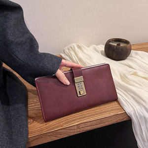 Portefeuille de documents en cuir PU Business Elite antivol avec serrure à code unisexe multi-fentes pour <span class=keywords><strong>passeport</strong></span> et porte-cartes pour les voyages - Product Image 4