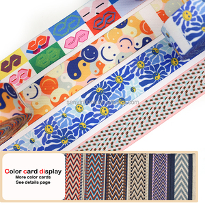 Sangle <span class=keywords><strong>en</strong></span> polyester à motif personnalisé Sangle imprimée colorée <span class=keywords><strong>de</strong></span> 38mm <span class=keywords><strong>de</strong></span> large pour sangles <span class=keywords><strong>de</strong></span> sac Décoration <span class=keywords><strong>de</strong></span> vêtements <span class=keywords><strong>Collier</strong></span> <span class=keywords><strong>de</strong></span> chien - Product Image 3