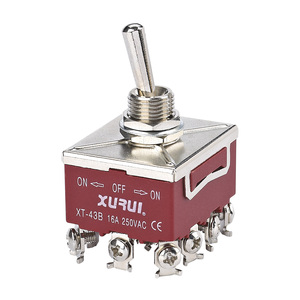 Interruptor de Palanca de Alta Resistencia XURUI 4PDT, 10A, 380VAC, 12 Pines, 4 Polos, Interruptor Basculante de Plástico para Equipos Eléctricos - Product Image 1