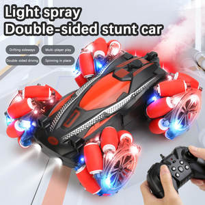 Juguete para niños de alta velocidad de doble cara para acrobacias, <span class=keywords><strong>coche</strong></span> de Control remoto, tracción en las cuatro ruedas con luces y vehículo todoterreno pulverizado - Product Image 2