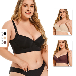 Wholesale YXKISSY Brassiere Lightweight 3/4 Cup Underwire Adjustable Shoulder Straps Multi Buckle <strong>Big</strong> Size <strong>Bra</strong> for Women