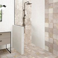 Azulejo decorativo Rhodas Deco Tile de 12x12 pulgadas con diseño de hojas para pared y suelo