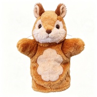 Marionnette en peluche écureuil OEM, super douce en polyester, anti-stress, réconfortante, pour anniversaire, taille 11-30cm, design personnalisable