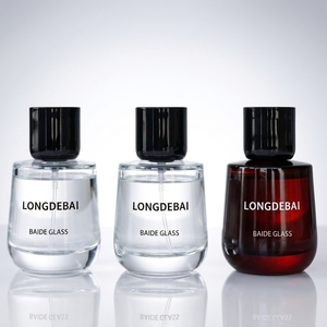 2026 New Arrival <b>Empty</b> clear Crimp Glass Cylindrical Perfume <b>Bottle</b> 50ml 100ml Round Perfume <b>Bottle</b> with Click Cap - Product Image 1
