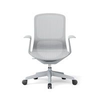 Chaise de bureau en maille réglable en hauteur, ergonomique, pivotante, à dossier moyen, pour l'école