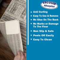 Autocollant adhésif double face antidérapant résistant à la chaleur en résine acrylique polyester réutilisable pour tapis de sol, moquette, fixation d'angle