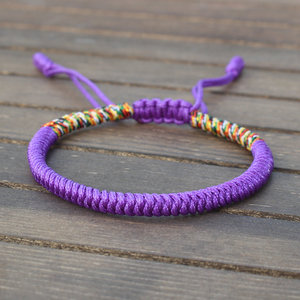 Pulseras trenzadas de la amistad, cuerda roja tibetana de macramé, hecha a mano, ajustable, de la suerte, budista, 2022 - Product Image 4