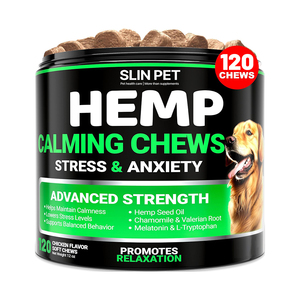 Suppléments nutritionnels pour le soulagement de l'anxiété et l'apaisement des animaux de compagnie avec de la racine de valériane pour soulager le stress dans OEM/ODM de la mastication molle pour chiens - Product Image 1